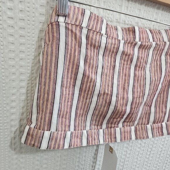 ROXY Walk To East River Halter Crop Top Striped Fitted Women's Size XL - Picture 5 of 10